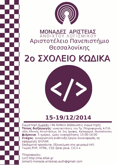 2o Σχολείο Κώδικα Μονάδας Αριστείας Α.Π.Θ.